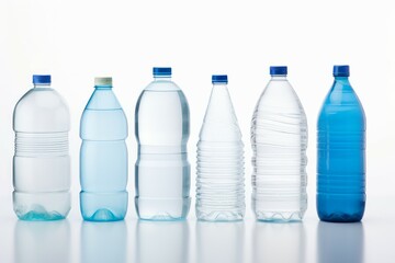 Collection plastic bottles set. Generate Ai