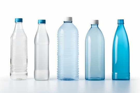 Collection plastic bottles. Generate Ai