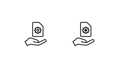 Document Handling icon design with white background stock illustration