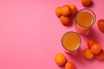 Composition with apricot, concept of tasty and fresh fruit