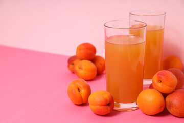 Composition with apricot, concept of tasty and fresh fruit