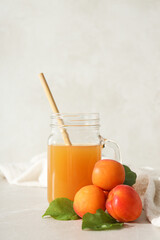 Composition with apricot, concept of tasty and fresh fruit