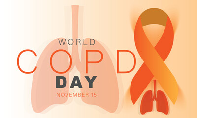 World copd day. background, banner, card, poster, template. Vector illustration.