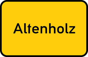 City sign of Altenholz - Ortsschild von Altenholz