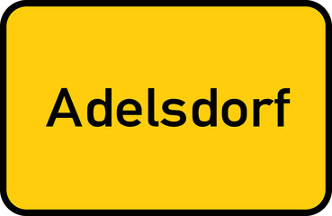 City sign of Adelsdorf - Ortsschild von Adelsdorf