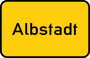 City sign of Albstadt - Ortsschild von Albstadt
