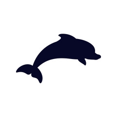 Dolphin icon vector. Fish illustration sign. killer whale symbol. Sea ​​life logo.