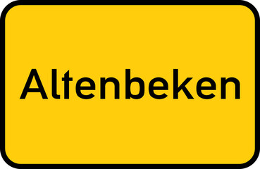 City sign of Altenbeken - Ortsschild von Altenbeken