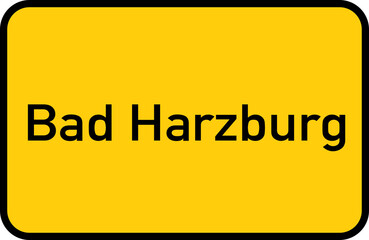 Fototapeta premium City sign of Bad Harzburg - Ortsschild von Bad Harzburg