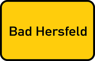 City sign of Bad Hersfeld - Ortsschild von Bad Hersfeld