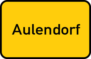 City sign of Aulendorf - Ortsschild von Aulendorf