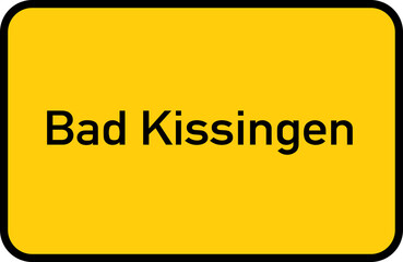 City sign of Bad Kissingen - Ortsschild von Bad Kissingen