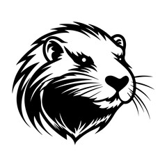 Beaver - hand-drawn vector illustration, isolated on white