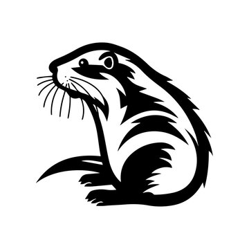 Beaver - hand-drawn vector illustration, isolated on white