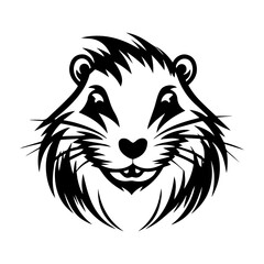 Beaver - hand-drawn vector illustration, isolated on white