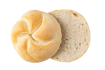 Tasty fresh bun isolated. png file