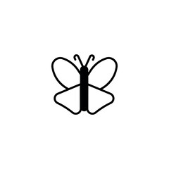 Butterfly icon design with white background stock illustration