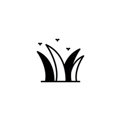 Grass icon design with white background stock illustration