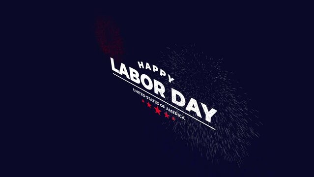 Happy labor day background animated video 