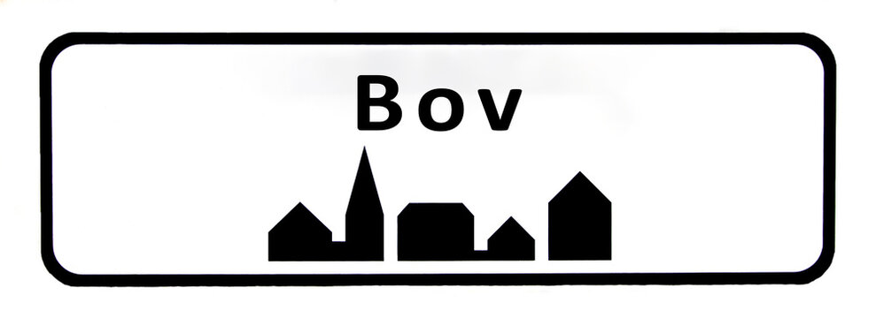 City sign of Bov - Bov Byskilt