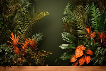 Jungle summer tropical design natural background