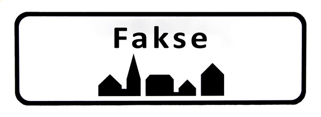 Obraz premium City sign of Fakse - Fakse Byskilt