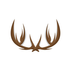 Deer Horn Logo, Animal Vector, Minimalist Simple Design, Illustration Symbol Icon