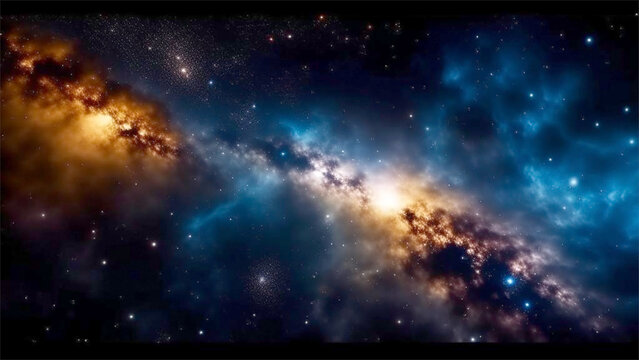 Space galaxy colorful nebula background, universe magic starry sky, gas cloud in deep outer cosmos.
Generative AI