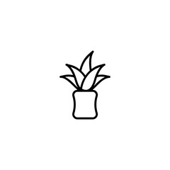 Aloe icon design with white background stock illustration