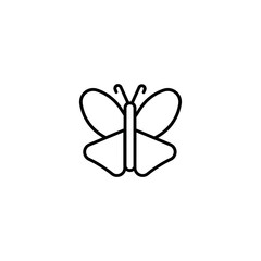 Butterfly icon design with white background stock illustration