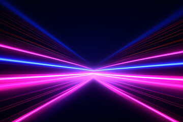 Fototapeta na wymiar 3D Render neon rays blue and purple backgroundGenerative AI