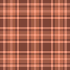 Terracotta and brown checkered plaid tartan seamless pattern. For autumn designs, textile and fabric 