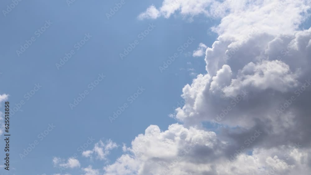 Poster clouds floating across the sky. timelapse. interval shooting