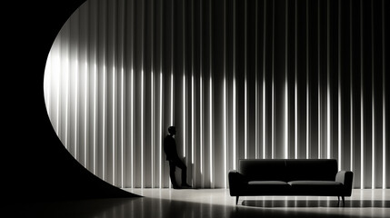 Cinematic Minimalist Interior Design Negative Space