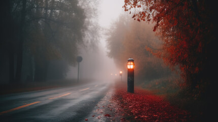 Road in the fog