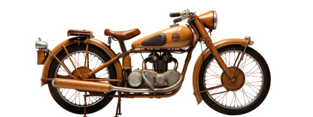 Fototapete Orange motorcycle isolated on a transparent background © Jean Isard