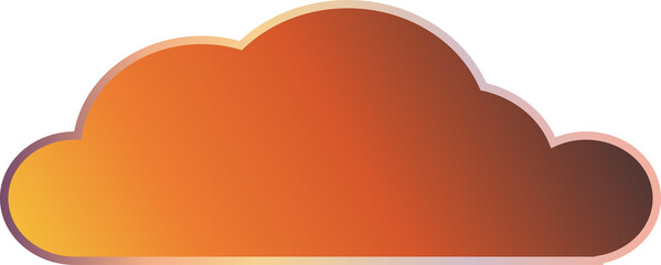 Cloud icon element for decoration backgrounds