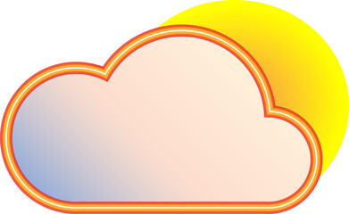 Cloud icon element for decoration backgrounds