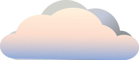 Cloud icon element for decoration backgrounds
