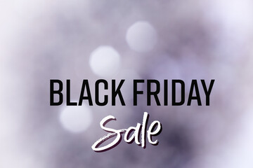 Black friday sale on soft bokeh background