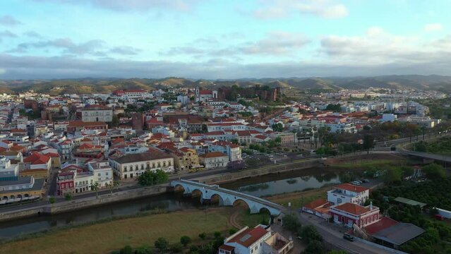 Nice View over Silves Town and River, Portugal