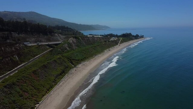 Aerial View of. Rincon Point State Beach, Carpinteria, California