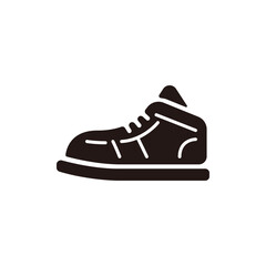 Sneaker icon.Flat silhouette version.