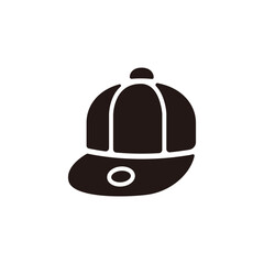 Fototapeta premium Baseball cap icon.Flat silhouette version.