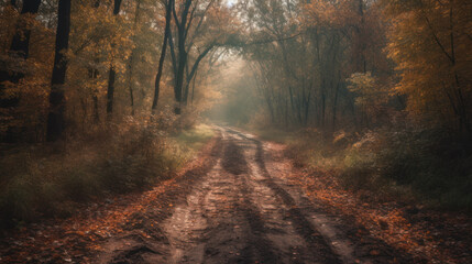 Obraz premium Road after rain