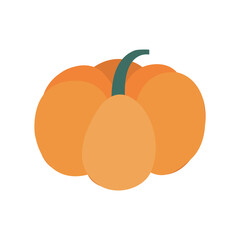 Flat pumpkin clipart. Vector pumpkin illustration