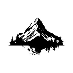 mountain silhouette icon illustration