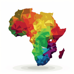 Africa map with rainbow colors © adatheartist