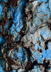 blue and white painted wall