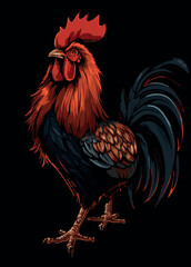 a cartoon of a chicken
